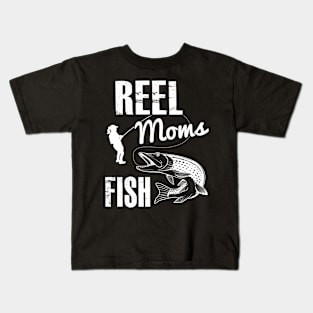Fishing Meme | Vintage Punny Reel Moms Fish Kids T-Shirt